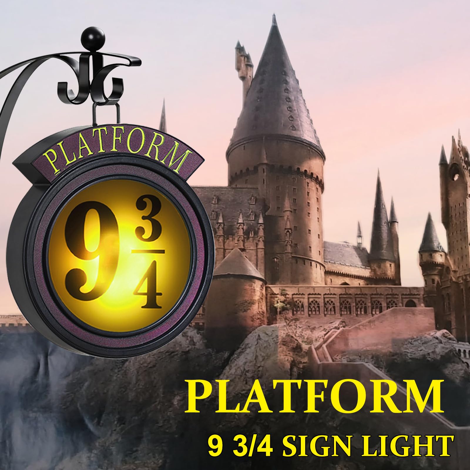 Otusopy platform 9 3/4 sign wall light adds magical ambiance