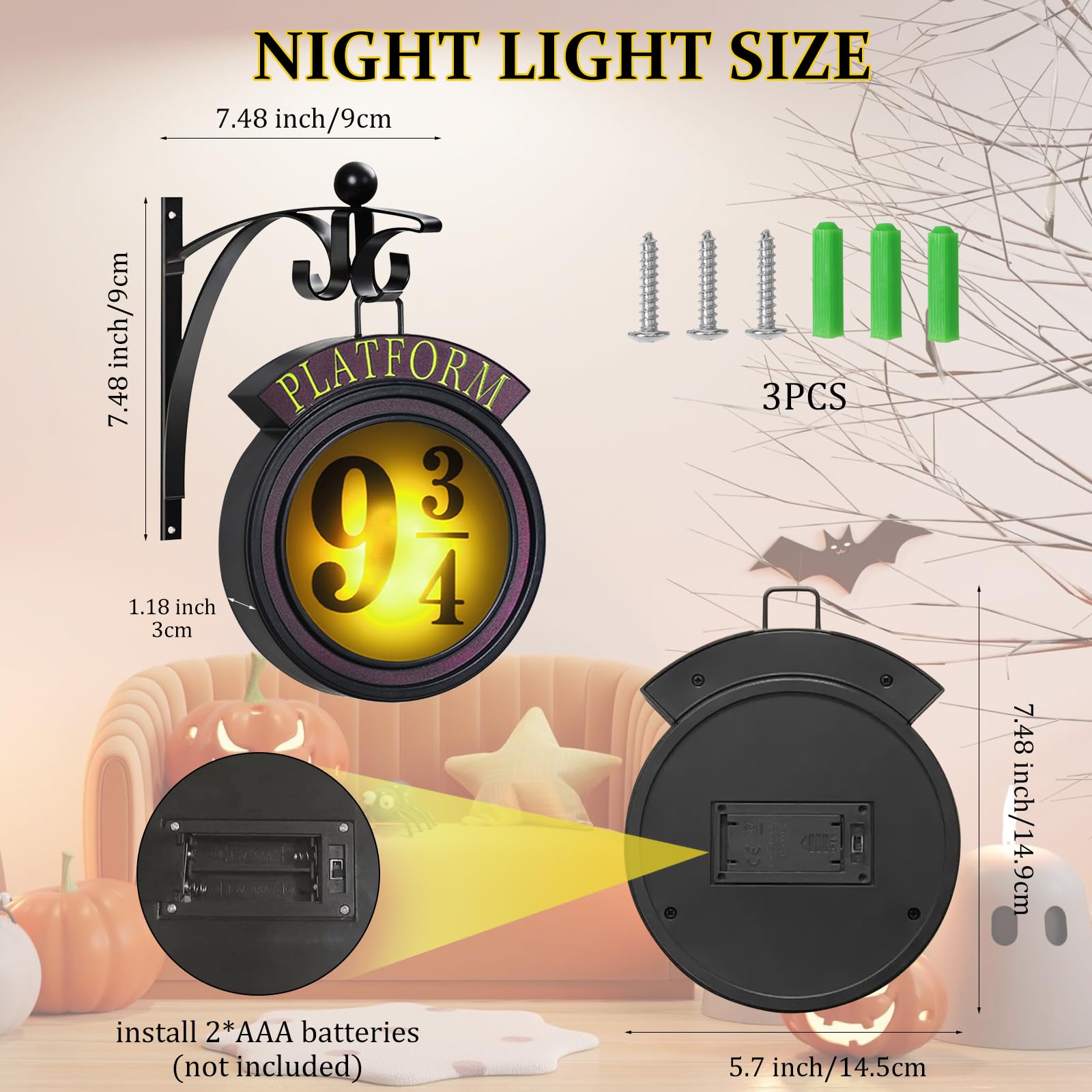 Otusopy wall mount included night light easy to install