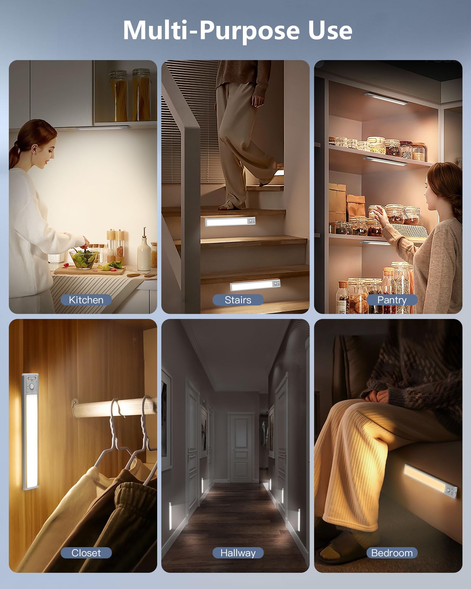 OTWKAY night mode motion sensor illuminates paths softly