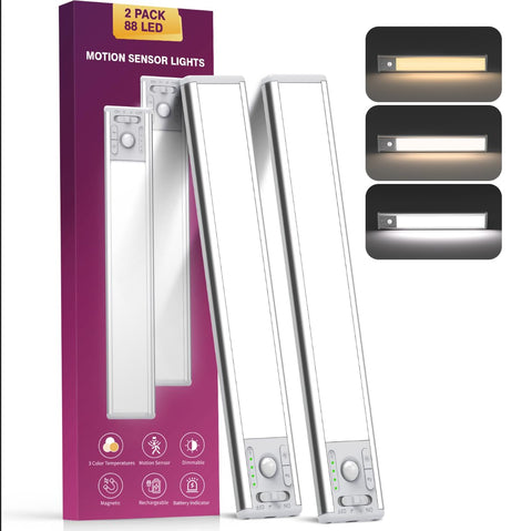 OTWKAY under-cabinet light with magnetic mount for quick, tool-free installation