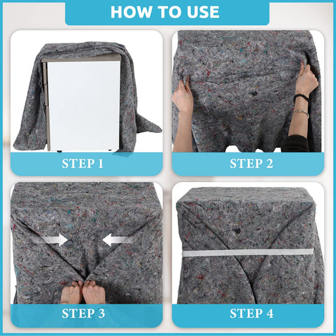Oudain moving blanket cut-to-size option for small items and corners.