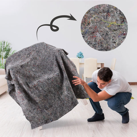 Oudain tear-resistant blanket used as versatile protection during loading and storage.