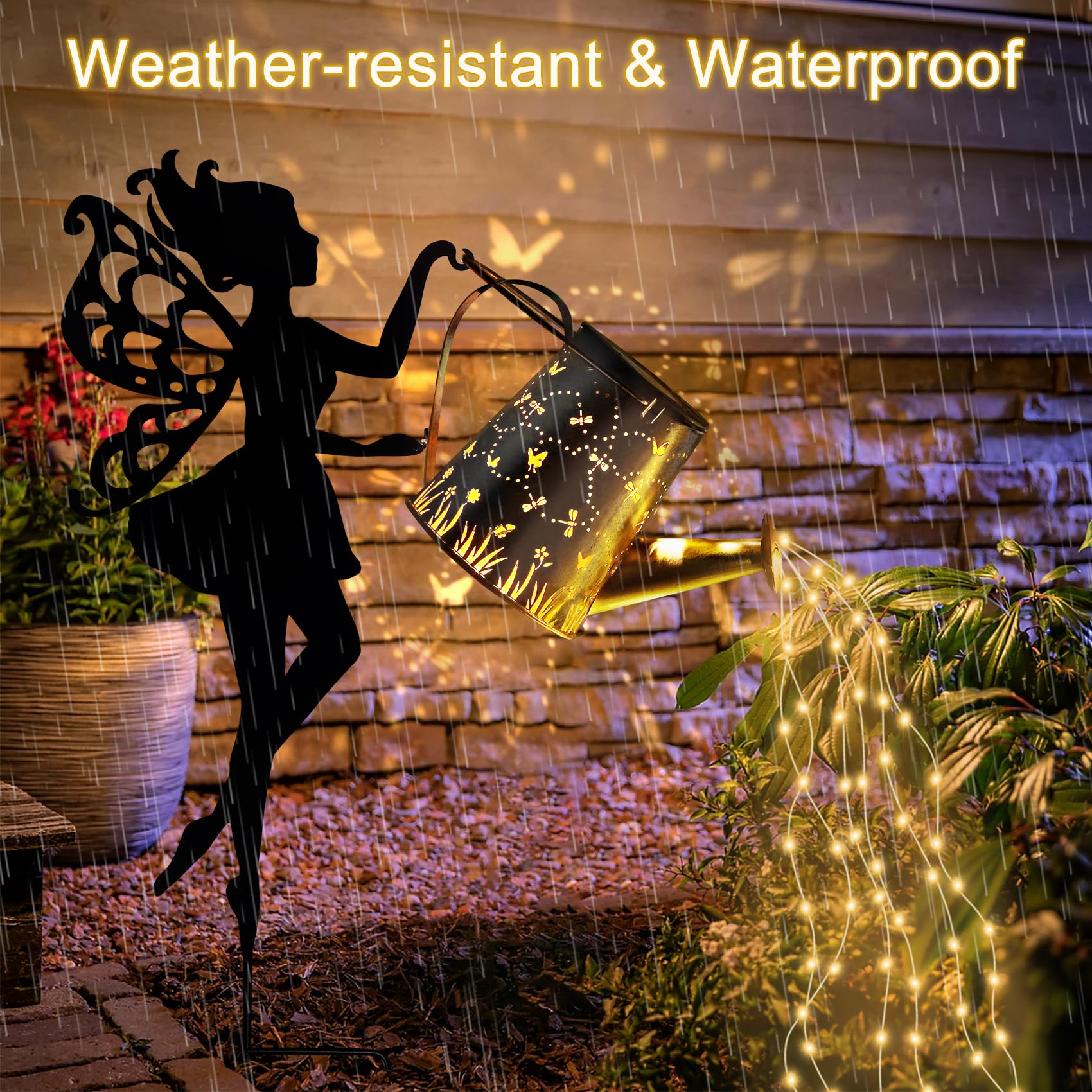Ouddy Decor weather-resistant metal construction withstands rain and snow.