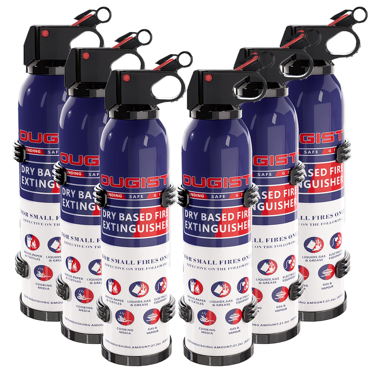 Ougist ABC compact fire extinguisher fits tight spaces for quick access.
