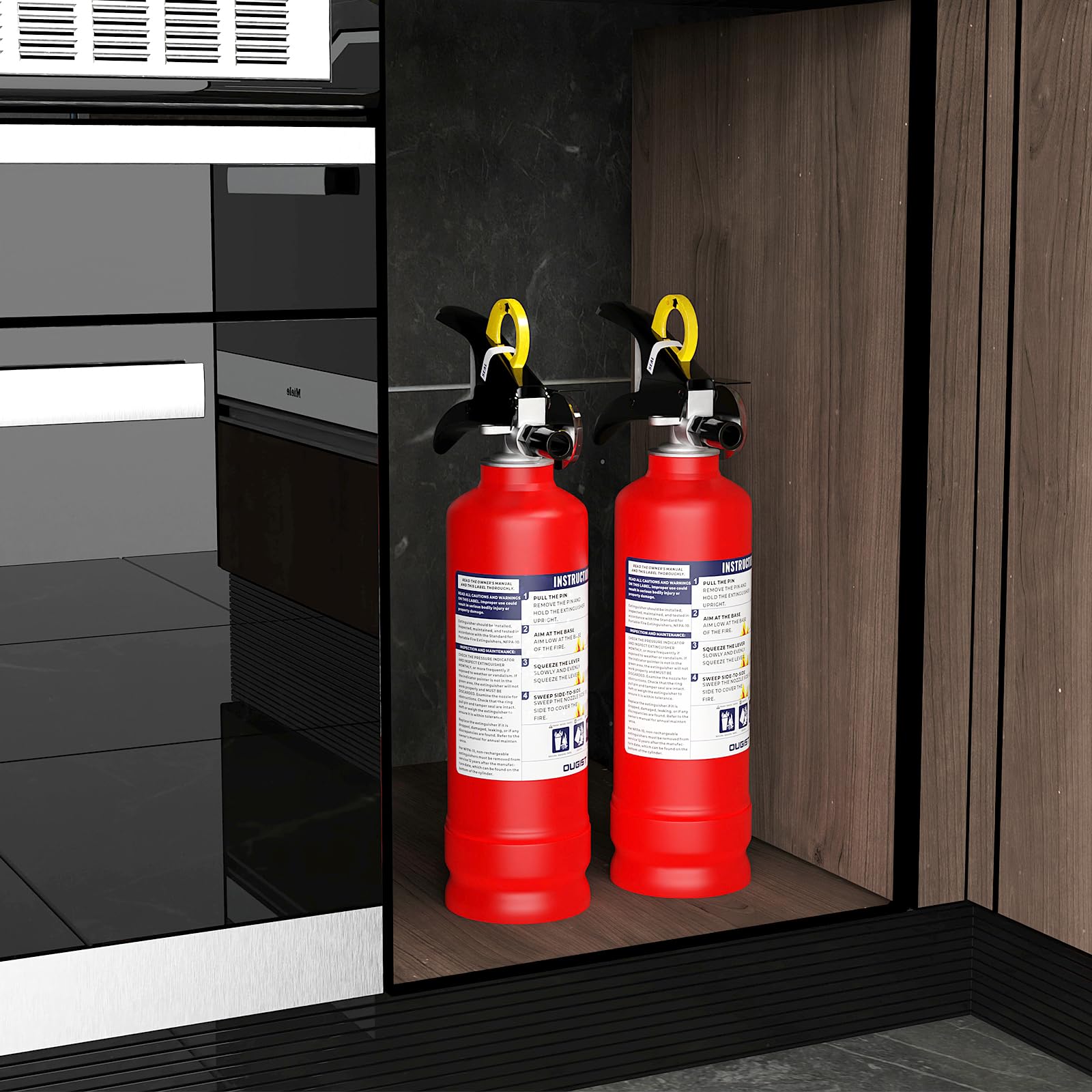 Ougist ABC Fire Extinguisher uses dry chemical formula for versatile suppression