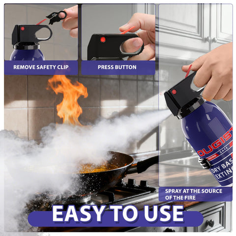 Ougist powder is non-conductive, protecting electronics while smothering flames.