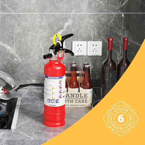 Ougist ABC Fire Extinguisher with quick-release handle enables easy activation