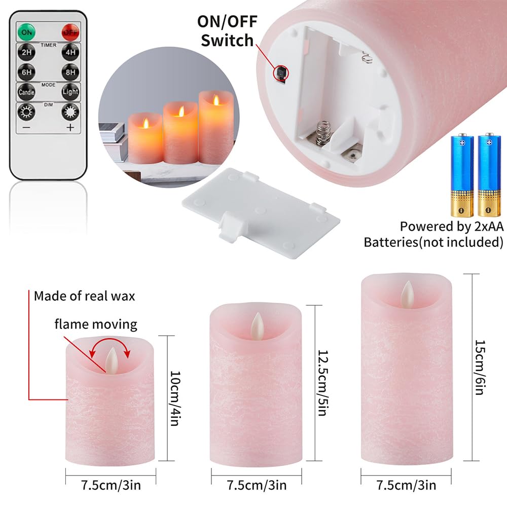 Oulex pink flameless candle gift-box presents a safe decorative option.