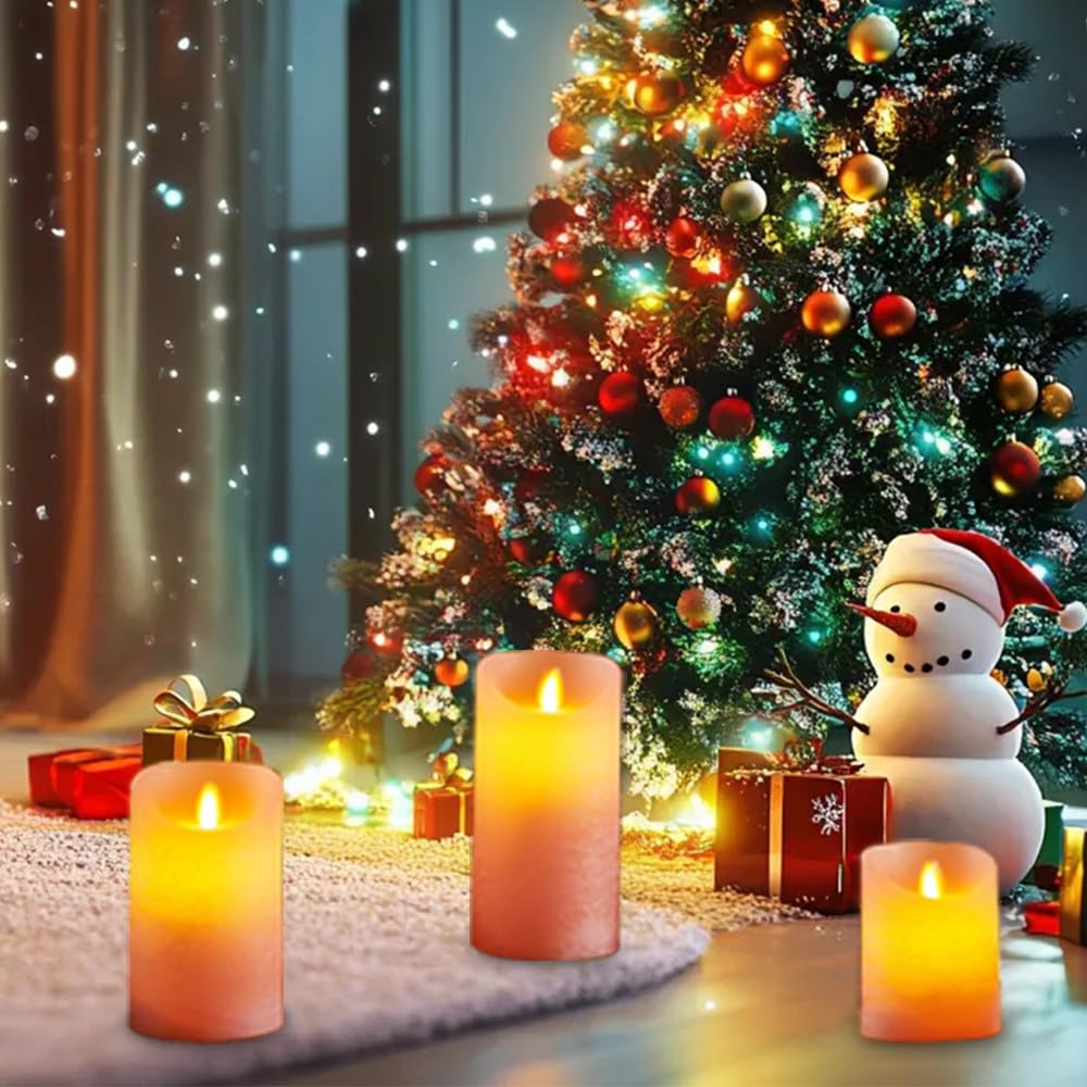 Oulex pink flameless candle remote-control provides easy timer operation.