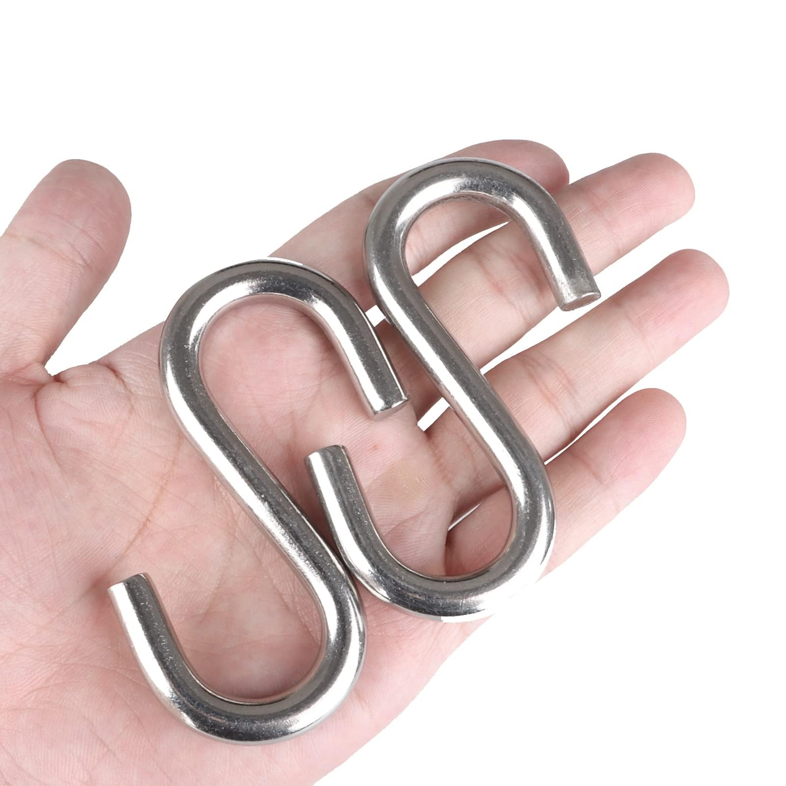 Oungy rope and chain compatible S hooks for versatile hanging use.