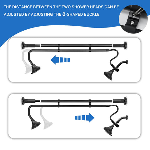 OURBAOFU adjustable telescopic rod enables flexible placement for varied shower sizes.