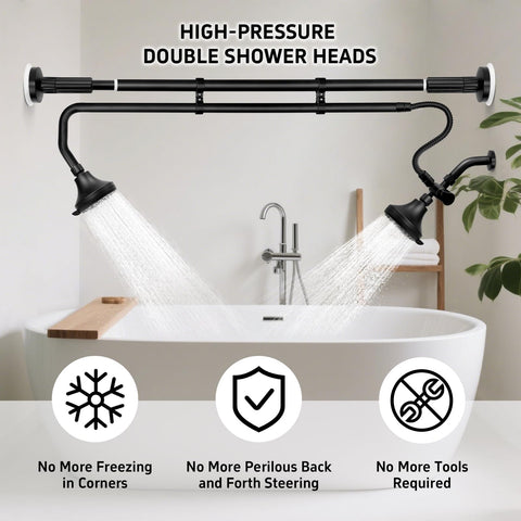 OURBAOFU compatibility suits showers from 48 to 78 inches wide.