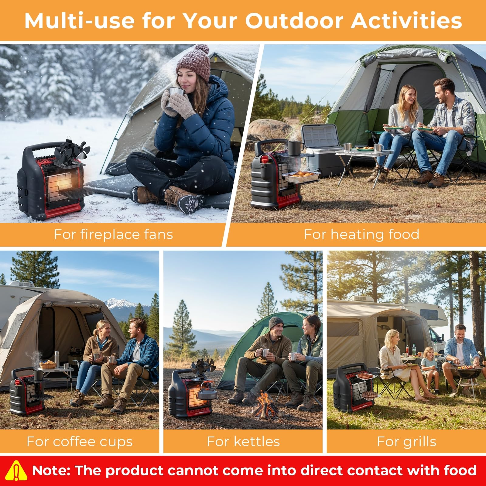 Ourhom heater bracket easy installation features quick assembly and compact storage.