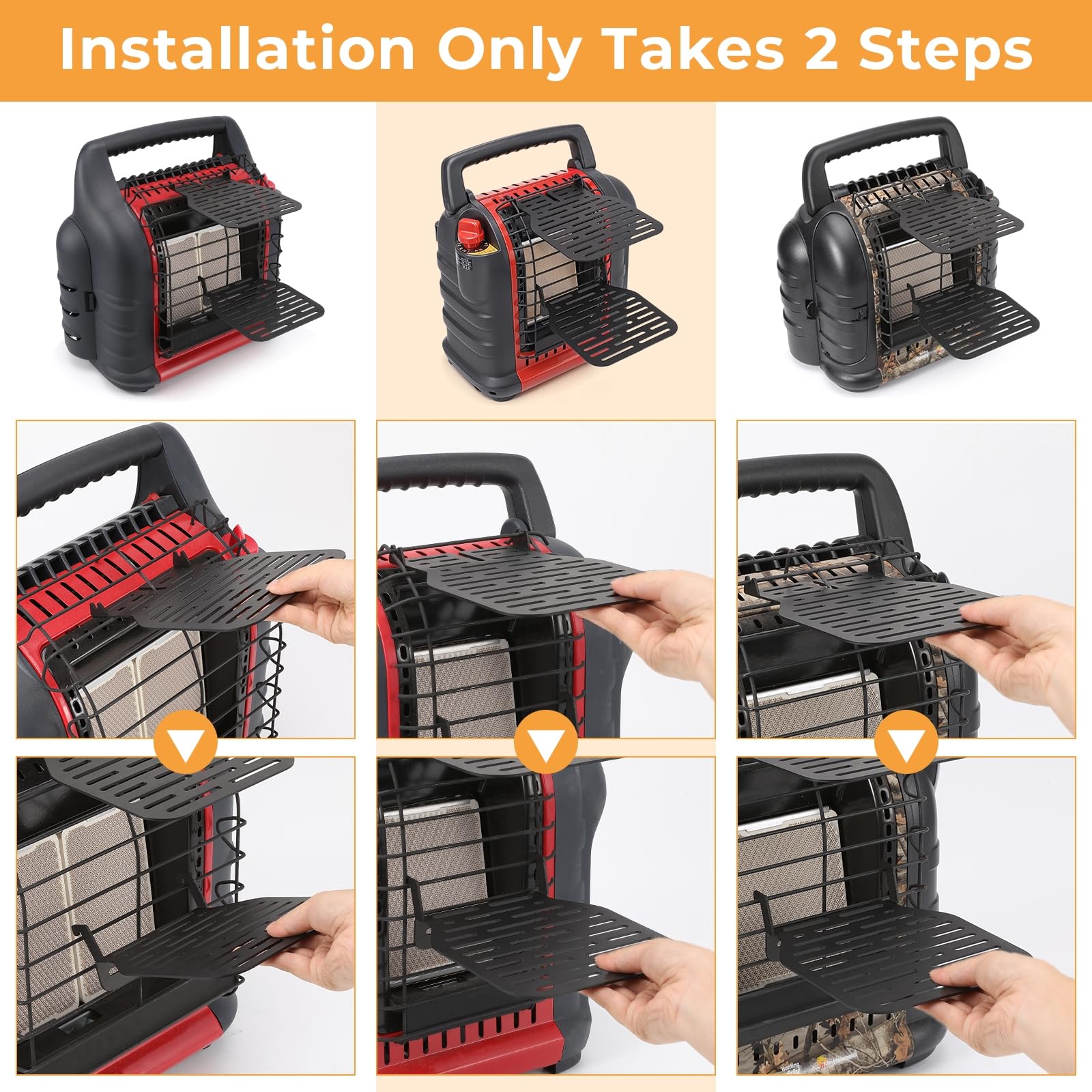 Ourhom heater bracket fan placement optimizes heat distribution near a fireplace or stove.
