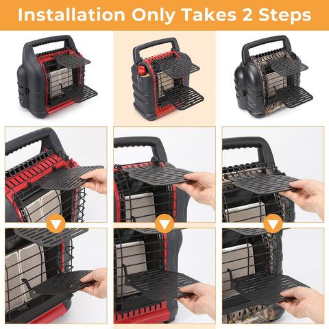Ourhom heater bracket fan placement optimizes heat distribution near a fireplace or stove.