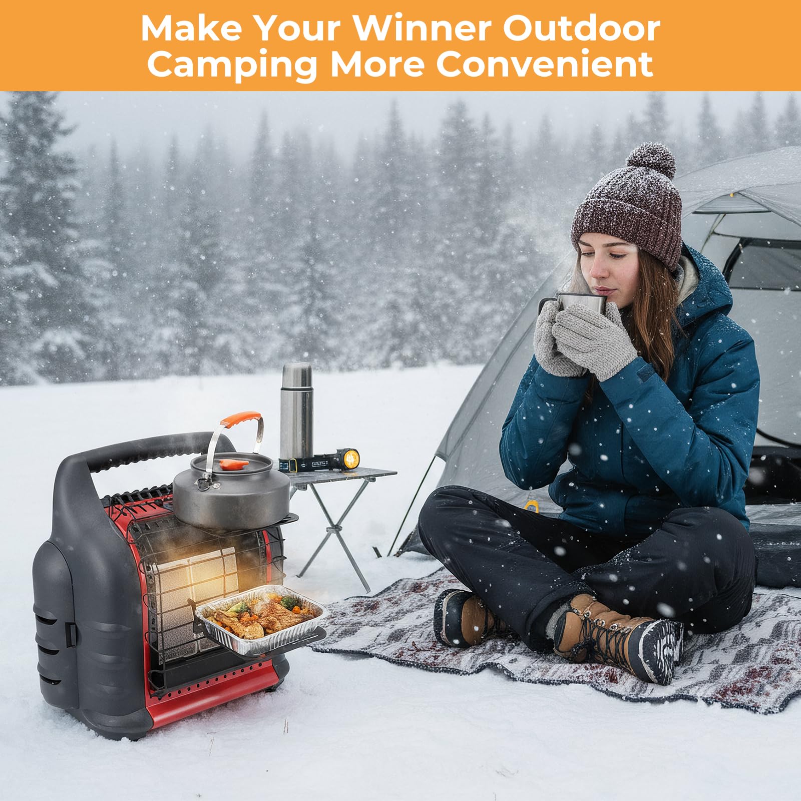 Ourhom heater bracket grilling support demonstrates safe space for foil-lined cooking near heat.