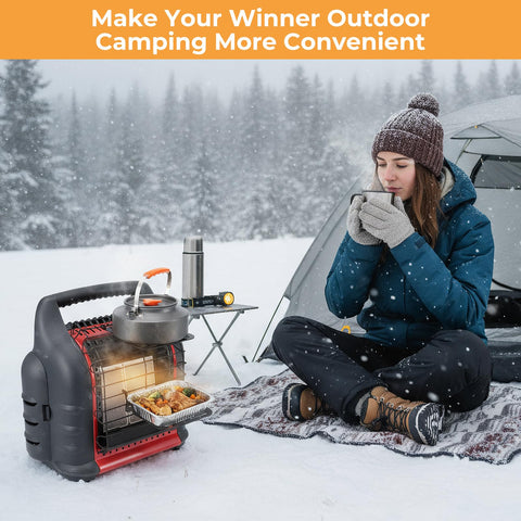 Ourhom heater bracket grilling support demonstrates safe space for foil-lined cooking near heat.
