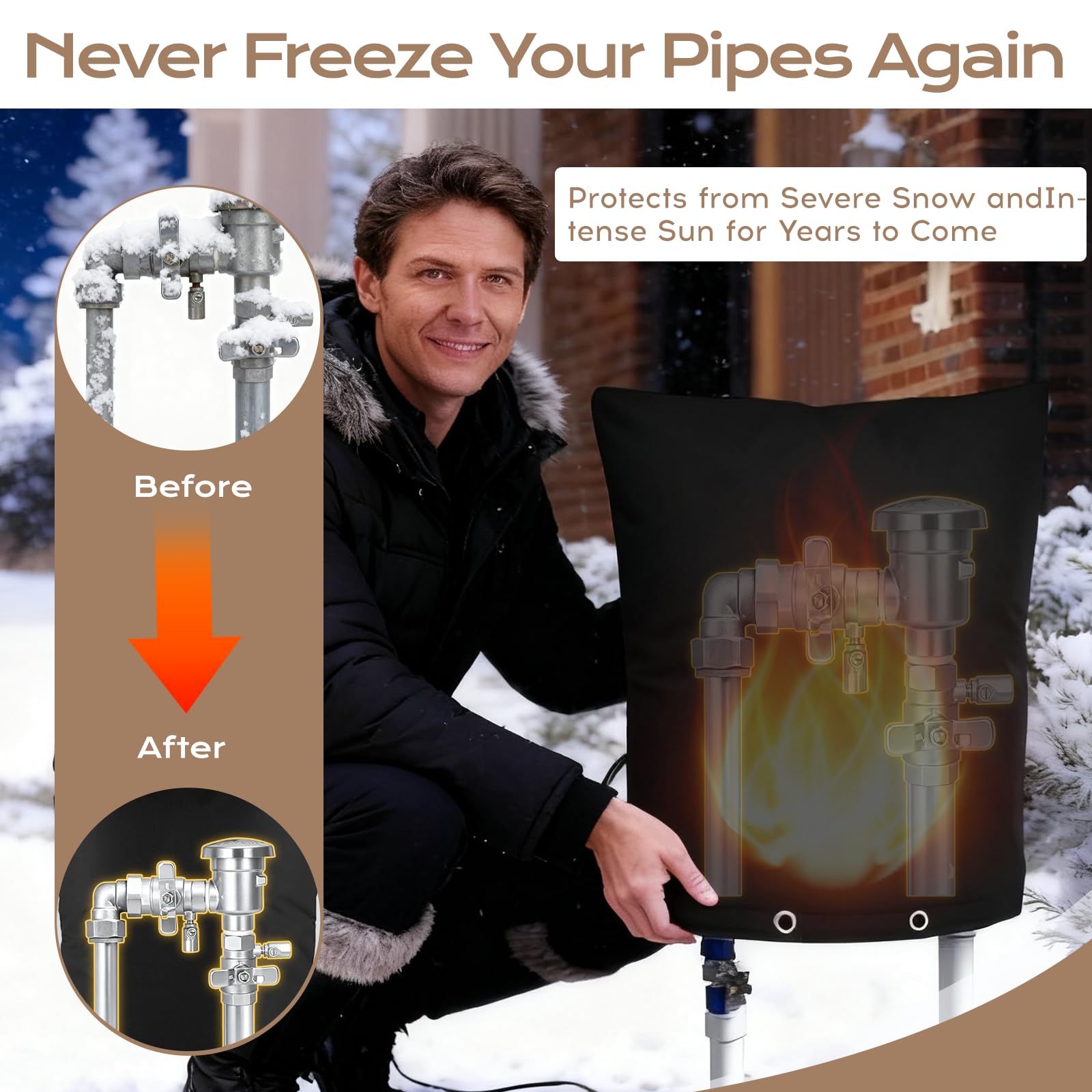 Ourlytt five-layer design maximizes insulation for pipe longevity.