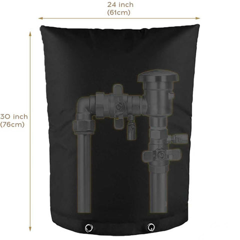 Ourlytt heavy-duty oxford fabric insulation shields outdoor pipes against freezing.