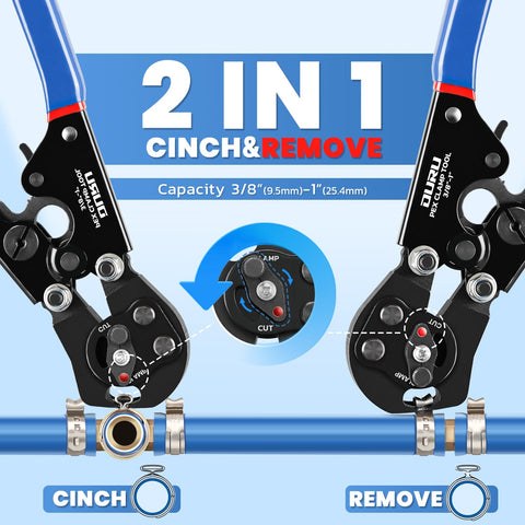 OURU cinch and removal function in action for easy clamp removal