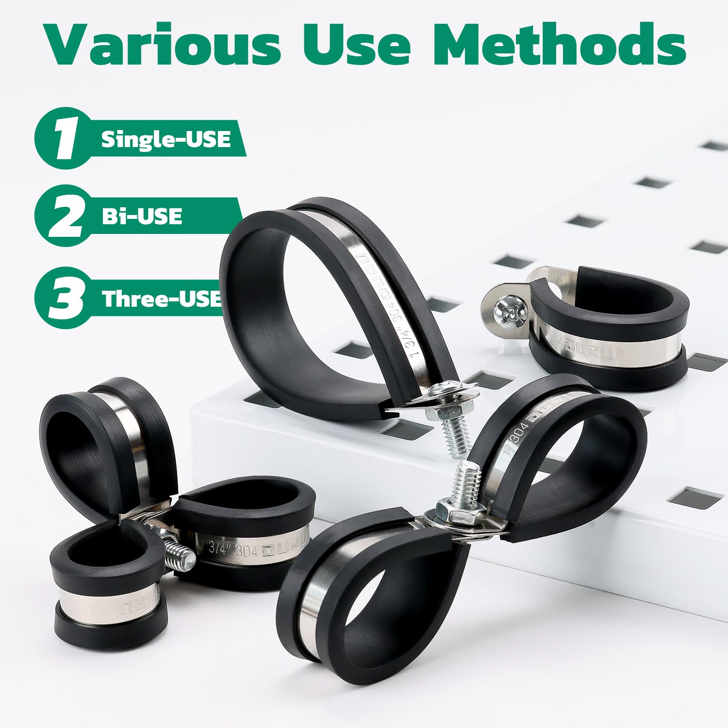 OURU easy-installation R-shaped clamps enable quick positioning