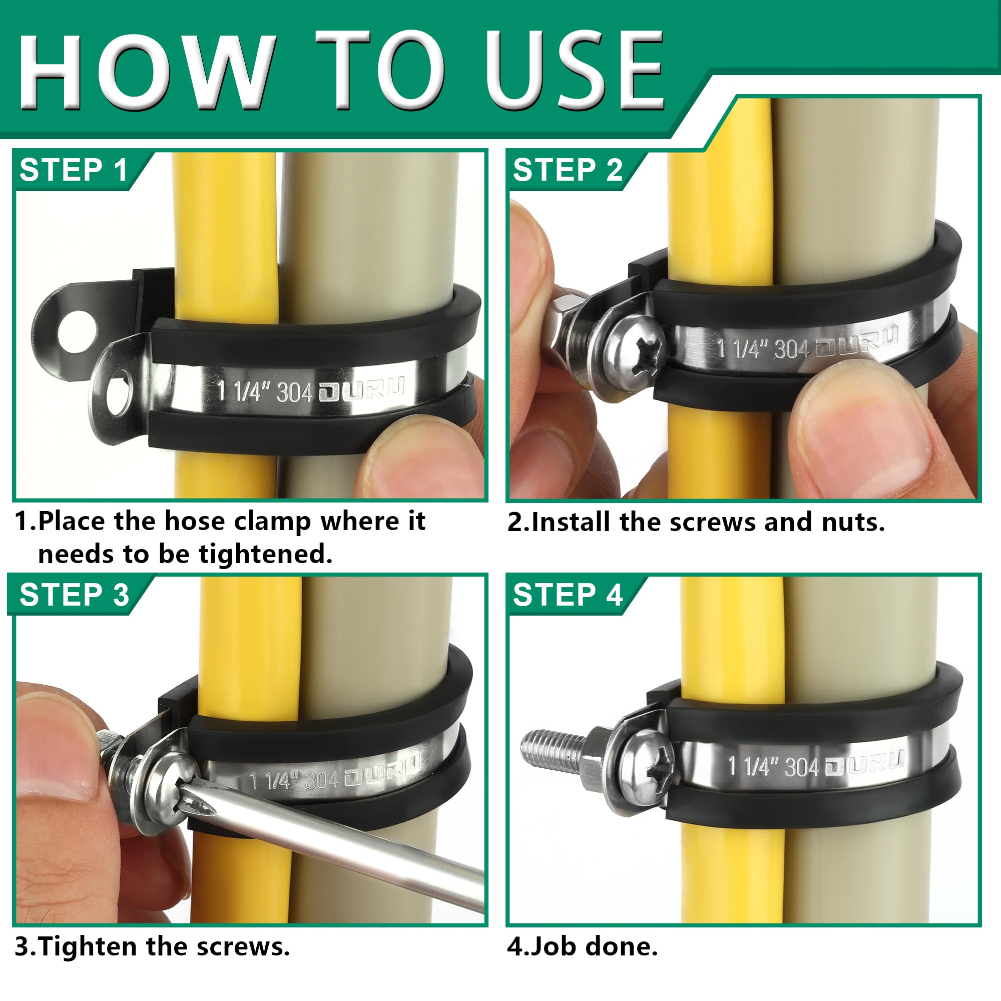 OURU marine-grade P-clamps suit automotive, marine, and outdoor DIY
