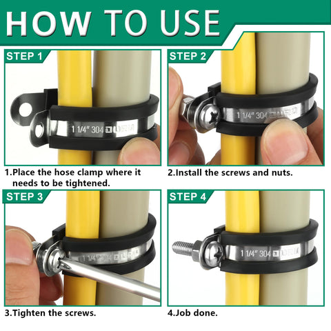 OURU marine-grade P-clamps suit automotive, marine, and outdoor DIY