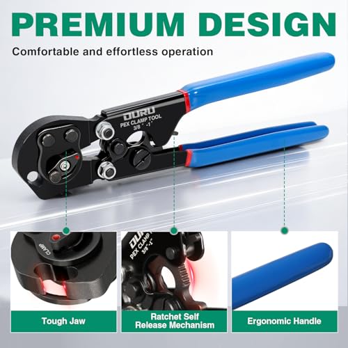 OURU PEX clamps 3/4 inch, 10pcs, neatly organized in box.