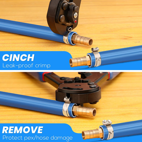 OURU quick crimping leverage mechanism enables fast, secure clamps
