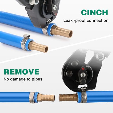 OURU stainless steel PEX clamps, 1/2 inch, for secure connections.