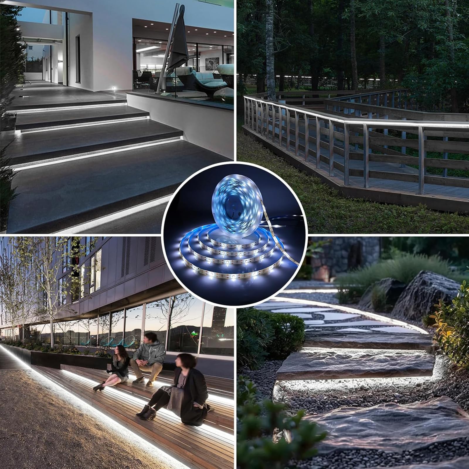 Ousam Led with eight lighting modes for customizable outdoor ambiance.