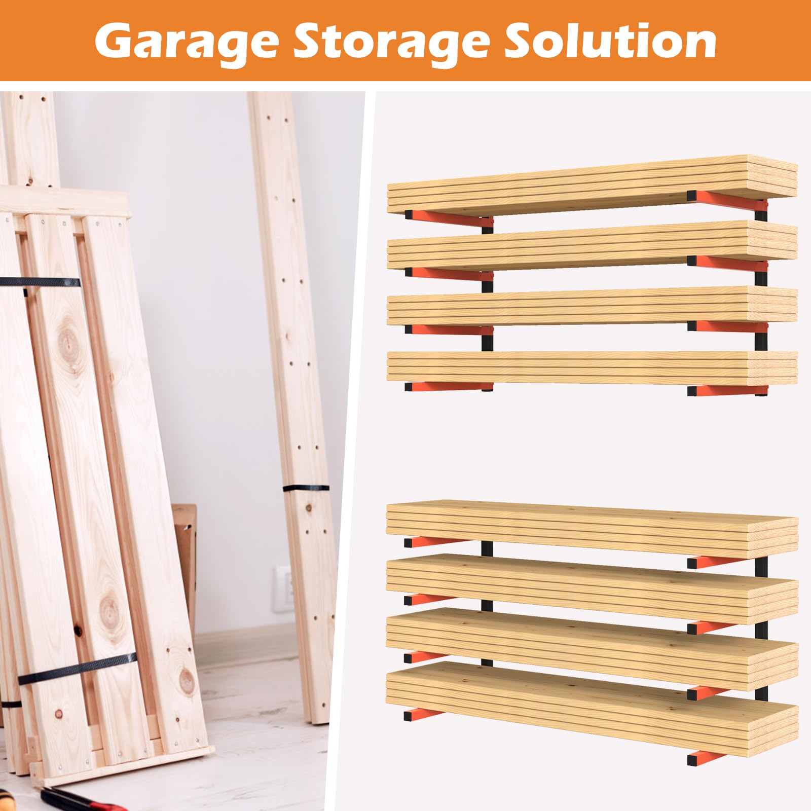 OUSHENG durable steel rack keeps ladders and pipes neatly stored.