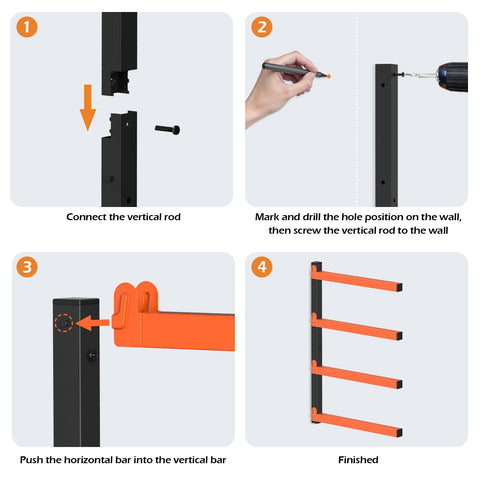OUSHENG quick-install wall-mount with screws and anchors included.
