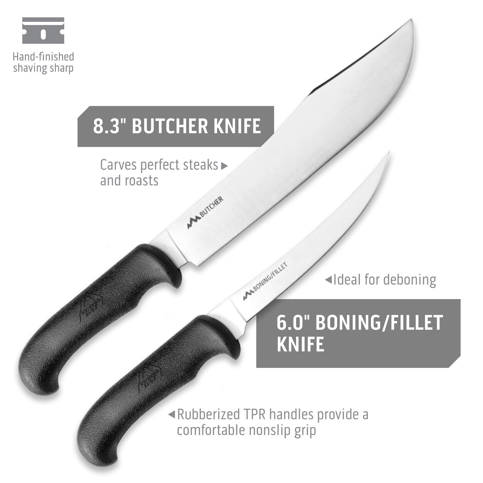 Outdoor Edge carving fork for steady meat handling.