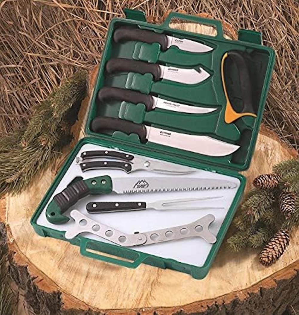 Outdoor Edge cutting board for clean, organized processing.