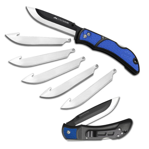 Outdoor Edge RazorLite EDC knife blue handle for field use and quick access