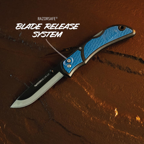 Outdoor Edge RazorLite EDC knife Grivory handle for non-slip grip