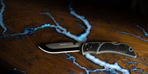 Outdoor Edge RazorLite ergonomic handle designed for comfortable grip and reduced fatigue