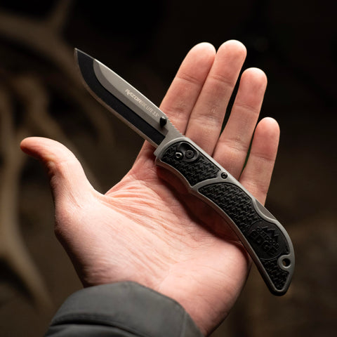Outdoor Edge RazorLite lock back safety keeps blade secure during tasks