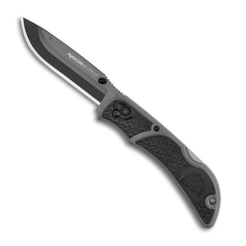 Outdoor Edge RazorLite Obsidian Black knife with replaceable blade system for quick field blade changes