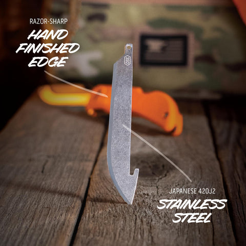 Outdoor Edge RazorSafe 24-pack packaging illustrates bulk savings for DIY and hunting.