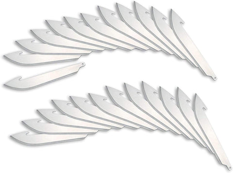 Outdoor Edge RazorSafe 3-5-inch blade pack box shows bulk value for hunters.