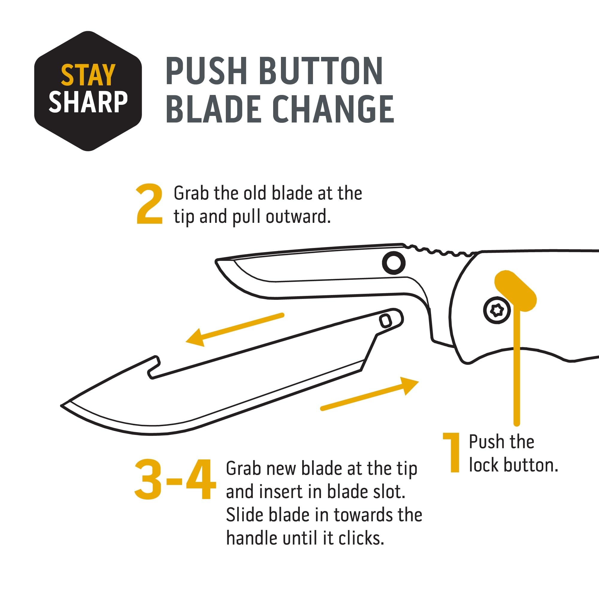 Outdoor Edge RazorSafe storage box keeps blades organized and protected.
