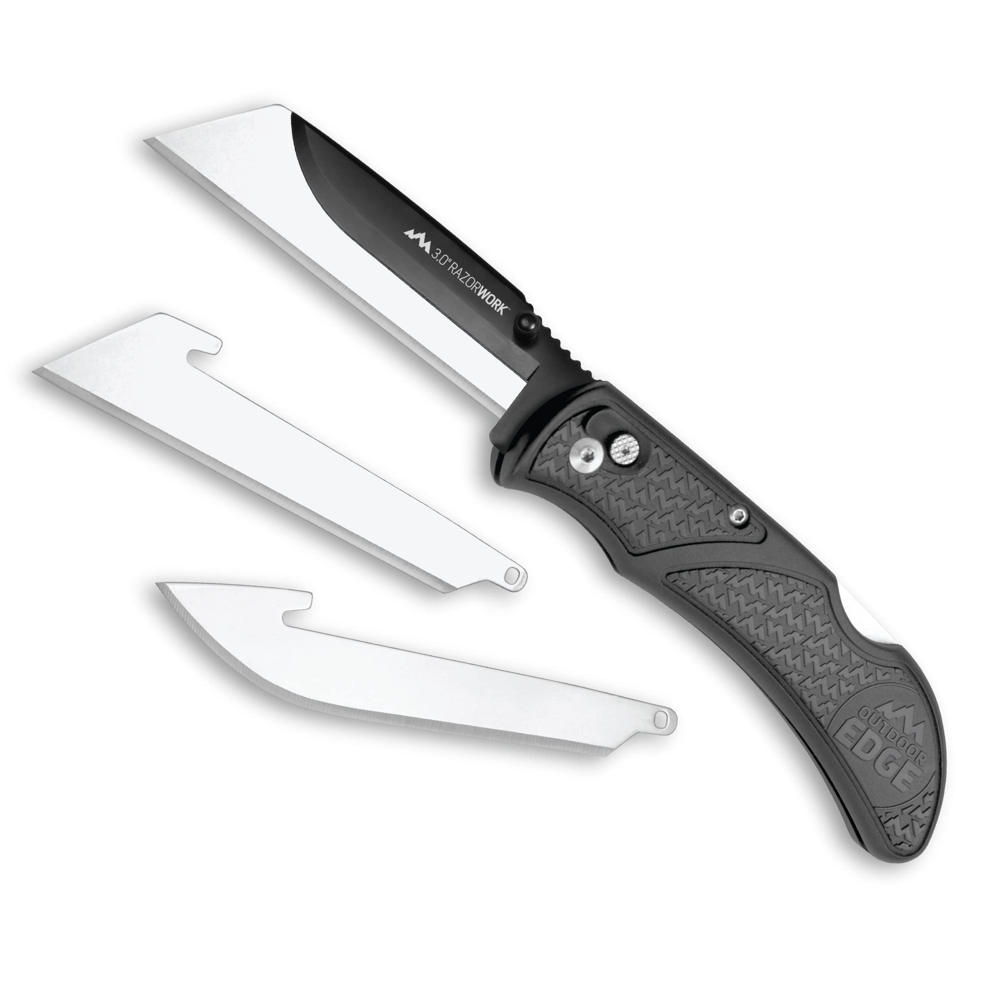 OUTDOOR EDGE RazorWork knife with gray Grivory handle for precise control