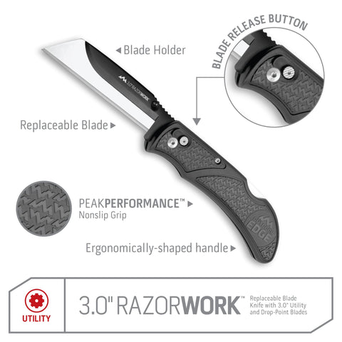 OUTDOOR EDGE RazorSafe system enables quick blade changes and safer use