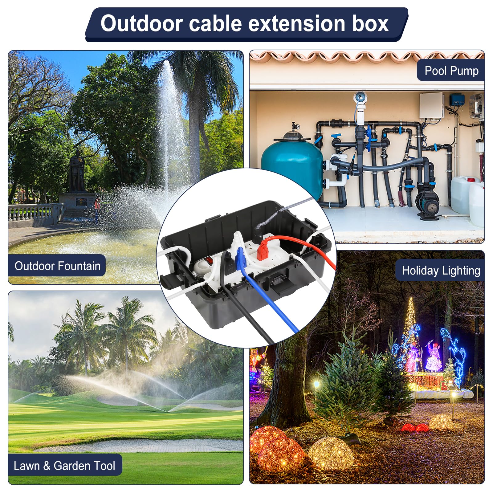 OUTDSPLY versatile storage for EV chargers and large adapters outdoors.