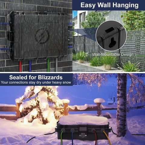 OUTDSPLY heavy-duty outdoor box in reinforced PP withstands impact in harsh weather.