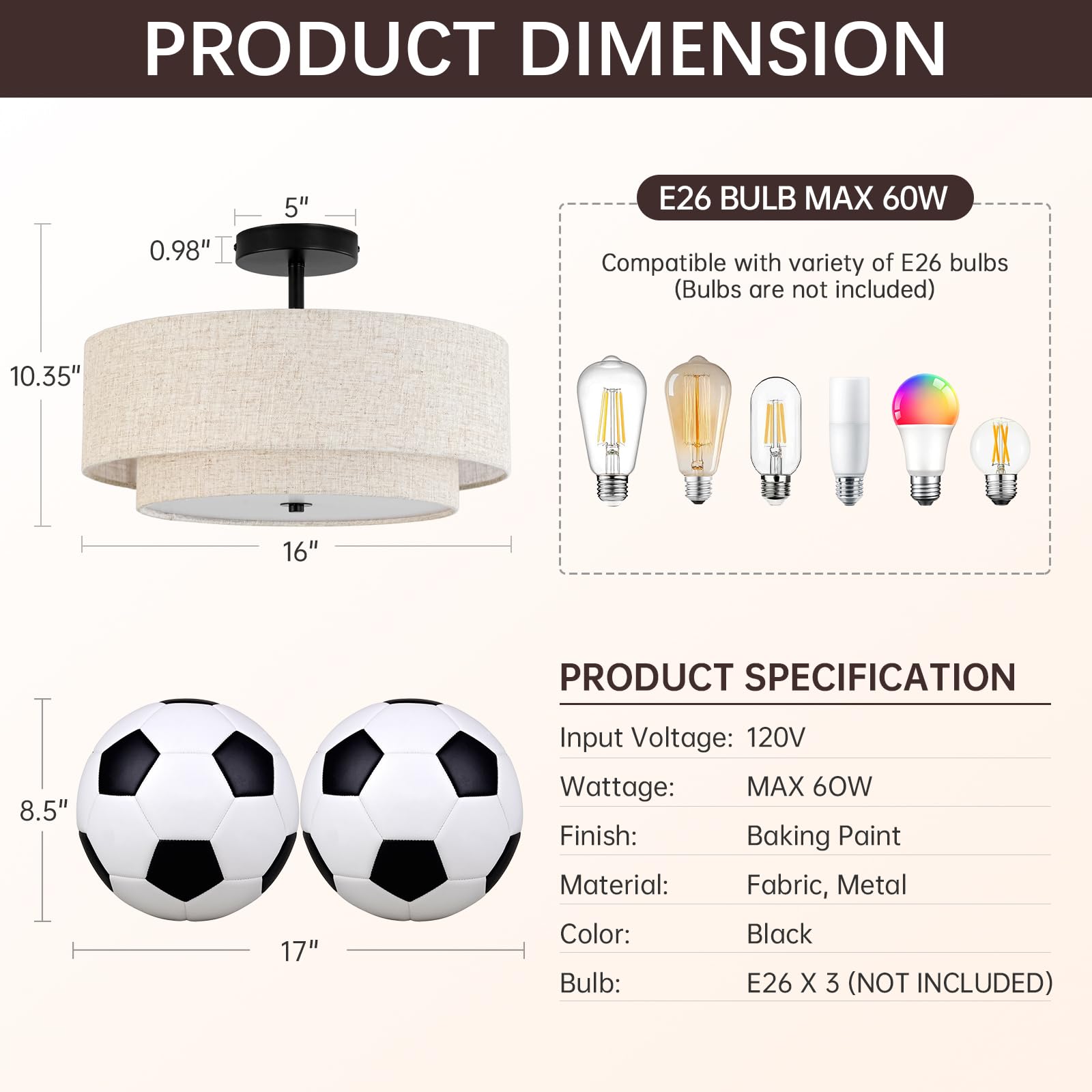 Outiron dual drum shade design for layered illumination in living area