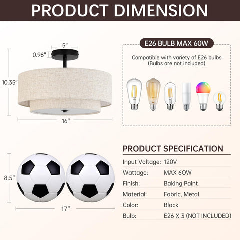 Outiron dual drum shade design for layered illumination in living area