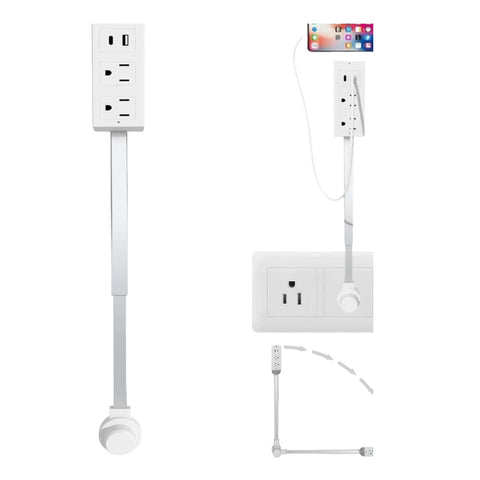 Electrical Outlet Extender front view shows all-in-one charging at a glance